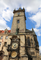 rague Astronomical Clock or Prague Orloj in Czech Republic 