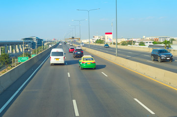 Car traffic on highway
