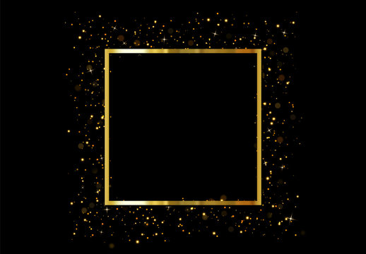 Download Sparkling gold on an elegant black background