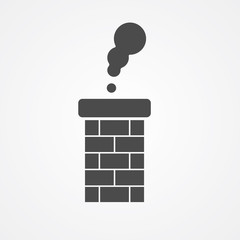 Chimney vector icon sign symbol