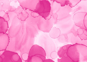 Colorful alcohol ink texture with abstract washes and paint stains on the white paper background.