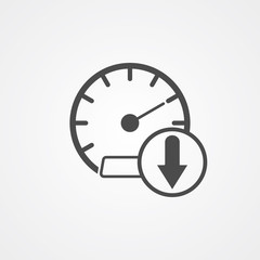 Download speed vector icon sign symbol