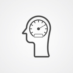 Speedometer vector icon sign symbol