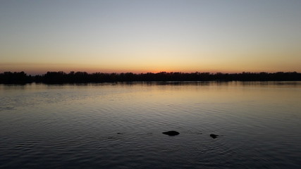 Fototapeta premium sunset on lake