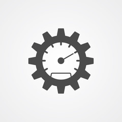 Speedometer vector icon sign symbol