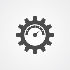 Speedometer vector icon sign symbol