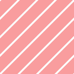 Seamless vector diagonal stripe pattern pink and white. Design for wallpaper, fabric, textile, wrapping. Simple background