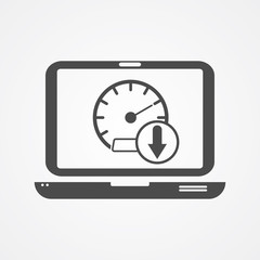 Download speed vector icon sign symbol