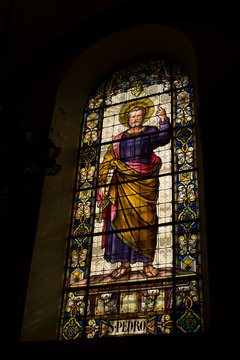 San Pedro Catedral de Oaxaca Vitral