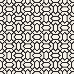 Vector seamless geometric pattern. Simple abstract lines lattice. Repeating elements stylish background