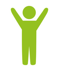 Obraz premium ecology human silhouette icon