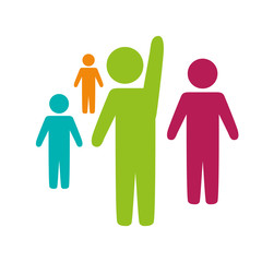 group of people teamwork silhouette