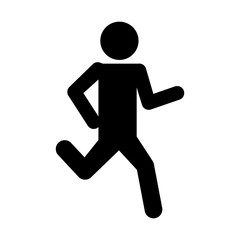 man silhouette running character