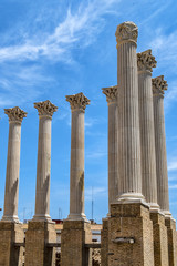 Cordoba Ruins of the Roman Temple. Its construction began during the reign of Emperor Claudius (41...