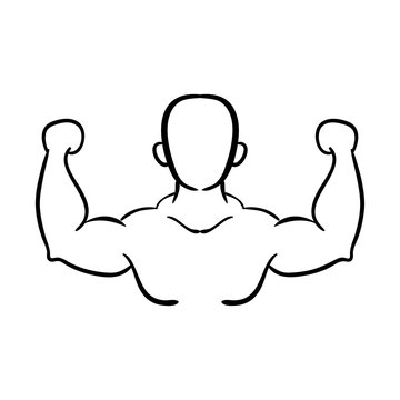 strong bodybuilder silhouette icon