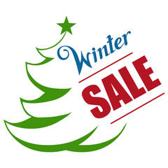 Big winter sale banner, with new year or christmas design elements. Christmas shopping. New Year's holiday. Winter sale poster. Christmas celebration. Winter sale for holidays.