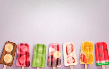 Popsicle Ice Cream Background 