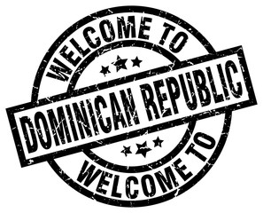 welcome to Dominican Republic black stamp