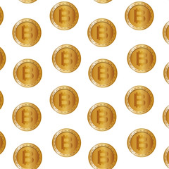 set bitcoins pattern background