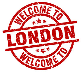 welcome to London red stamp