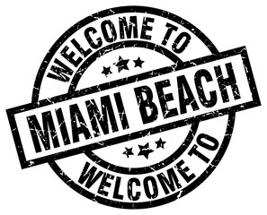 welcome to Miami Beach black stamp
