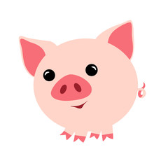 Obraz na płótnie Canvas A pig for new year 2019. Symbol in the Chinese calendar the of the 2019 Year. Vector