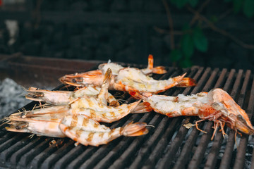 Lobster on the grill.