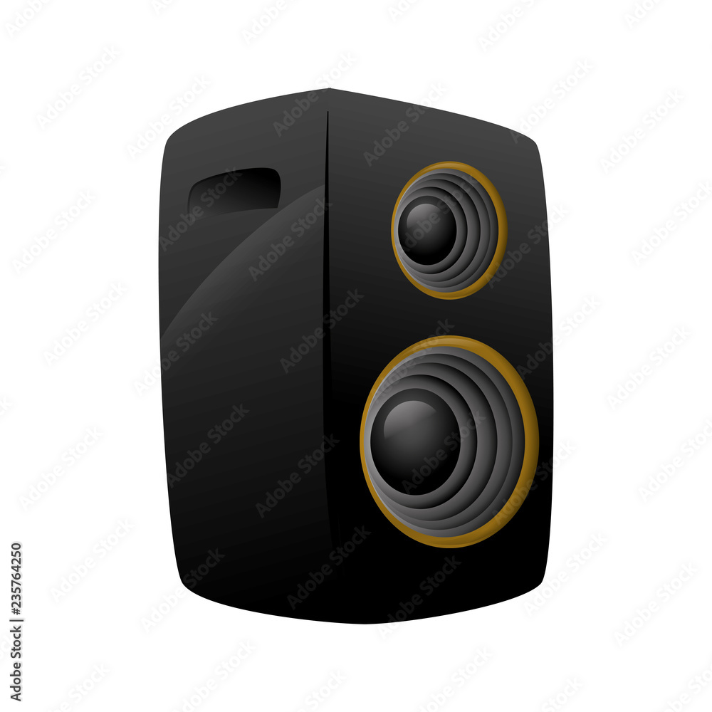 Wall mural speaker audio isolated icon