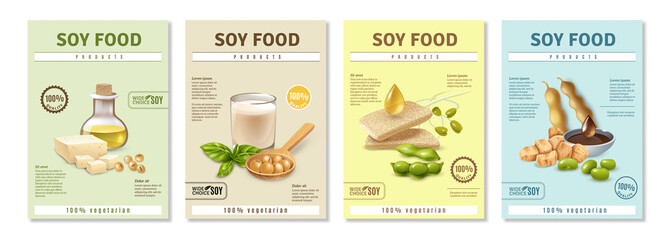 Soy Food Posters Set 