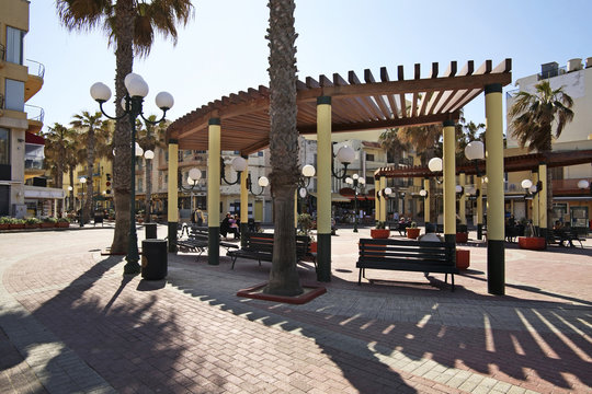 Embankment in Bugibba. Malta