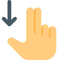 Obraz premium Swipe down using two fingers