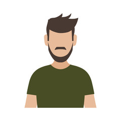 young man with beard avatar character