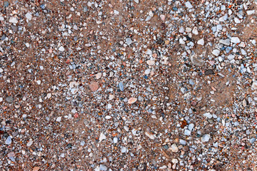 Texture of colorful sea stones, pebbles