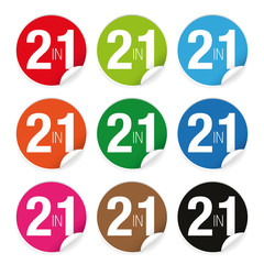 Two in One label set