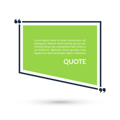 Obraz premium Quote box, speech bubble, text in brackets, citation empty frame isolated on white background. Vector illustration