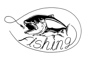 vintage fly fish,drawing animal,vector