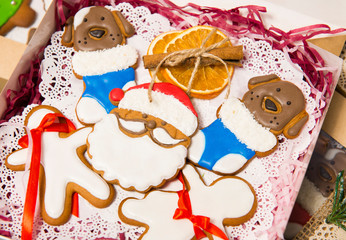 Christmas gingerbread in a box