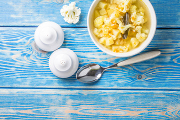 Fresh cauliflower soup.