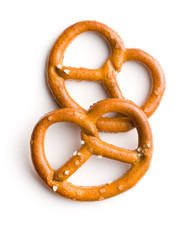 Salted mini pretzels snack.
