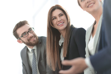 close up.successful employees listen to their boss