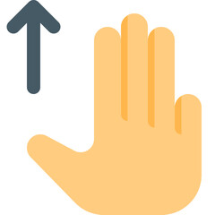 Scroll up with three fingers