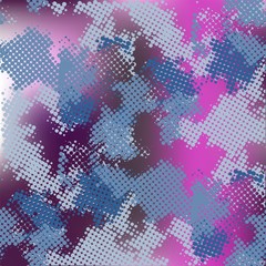 Abstract modern grunge pixelated blue and purple background