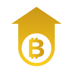 arrow up with bitcoin