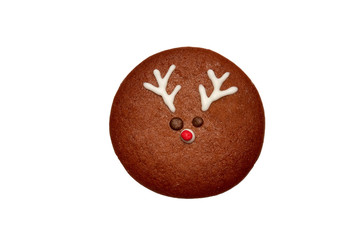 Christmas gingerbread isolated on white background. Design element for christmas and new year