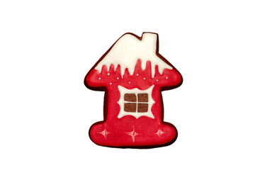 Christmas gingerbread isolated on white background. Design element for christmas and new year