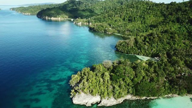 The coast of the Togian Islands in Sulawesi, Indonesia