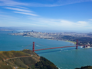 golden gate bridge aerial photo