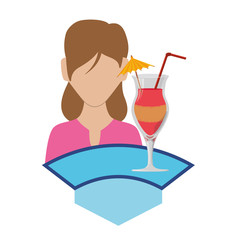woman with cocktail icon