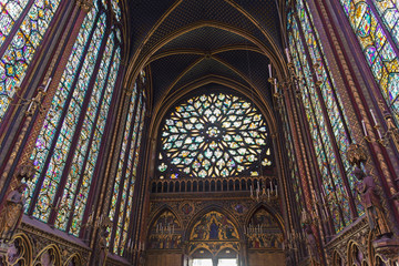 Fototapeta premium The interior of Sainte-Chapelle.