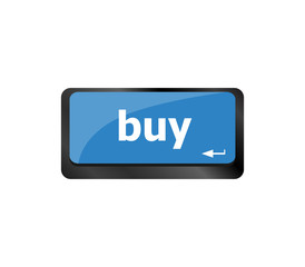 computer keyboard buy now icon - business concept